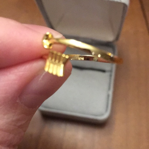 GOLD PLATED STERLING SILVER WRAPAROUND RING - Picture 4 of 5